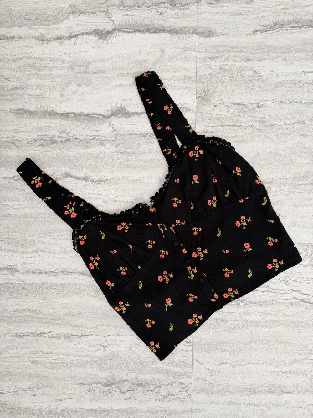 FOREVER 21 Smocked Crop Top